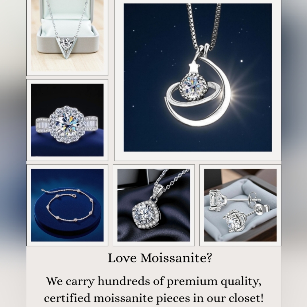 Moissanite 1 CT Pendant Necklace - Picture 10 of 12